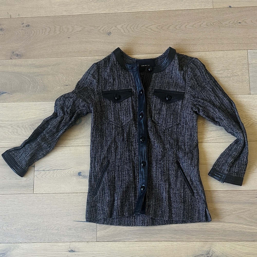 Isabel Marant Black and White Tweed Jacket